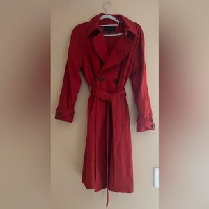 Petite Pleat Back Trench Coat